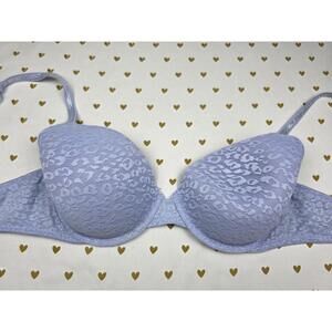 Victorias Secret BLING PINK Cheetah Leopard 36D Bra Wear everywhere T Shirt